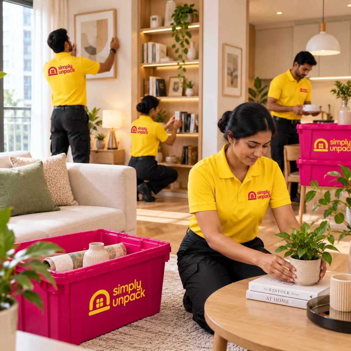 Simply Unpack handing over the keys of a fully set up new home